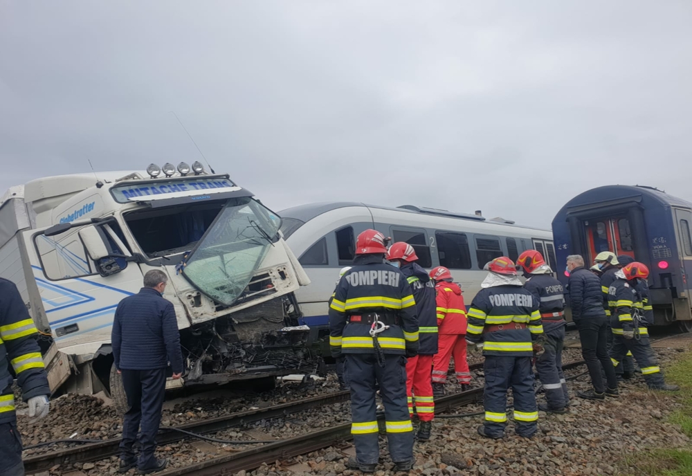 Accident feroviar la Roșiești!