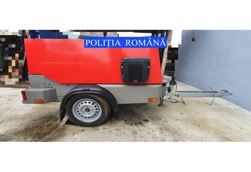 Motocompresor furat din Germania, găsit la Roman
