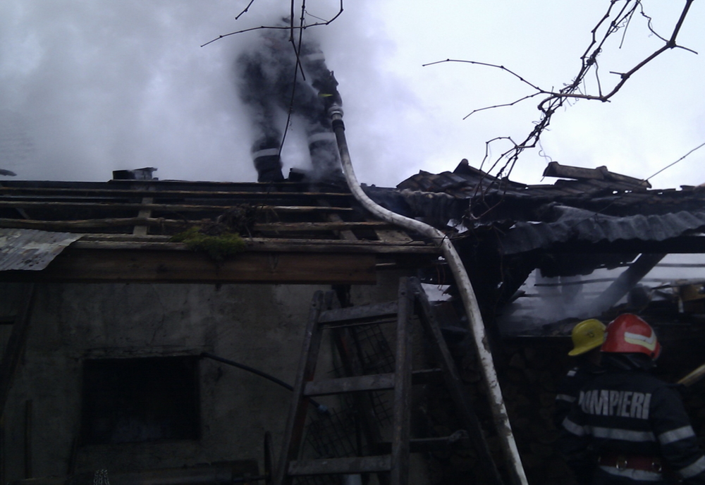 Două case din Oradea, afectate de un incendiu puternic