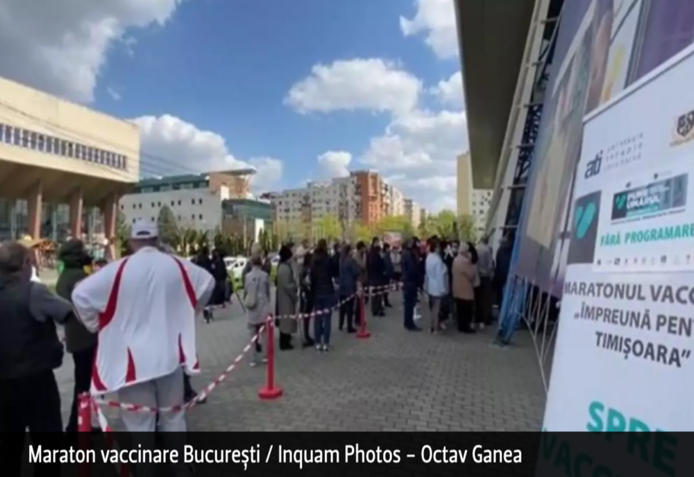 Maratonul Vaccinării din Bucureşti – Peste 18.000 de oameni până duminică, la ora 20:00