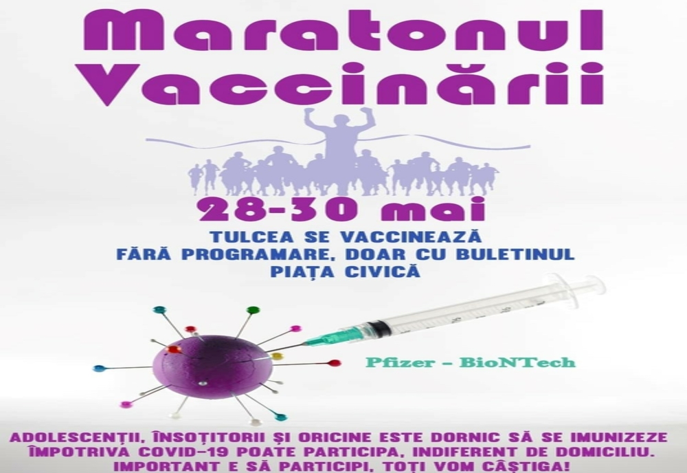  Maraton de vaccinare anti-COVID-19 destinat adolescenților la Tulcea