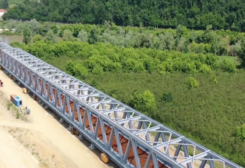 Pod feroviar nou peste Mureș pe linia Arad – Deva