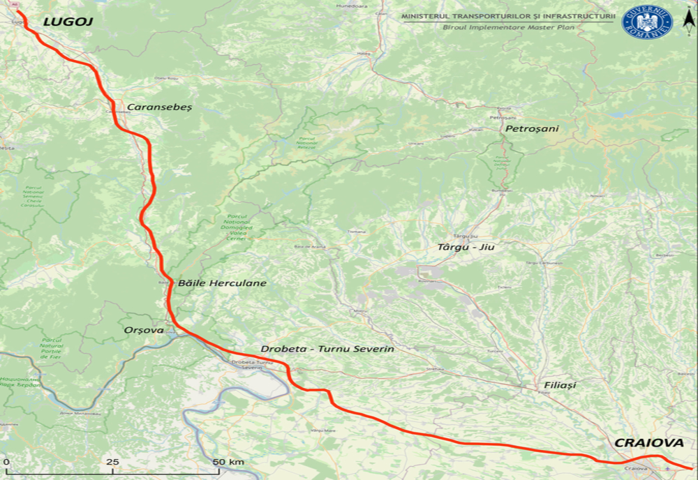 Proiectarea drumului de mare viteză Craiova-Lugoj, scoasă la licitaţie