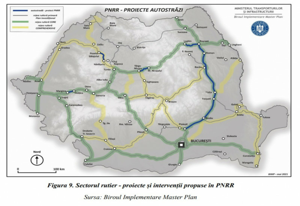 Guvernul anunță construirea a 434 de km de autostradă prin PNRR până în anul 2026