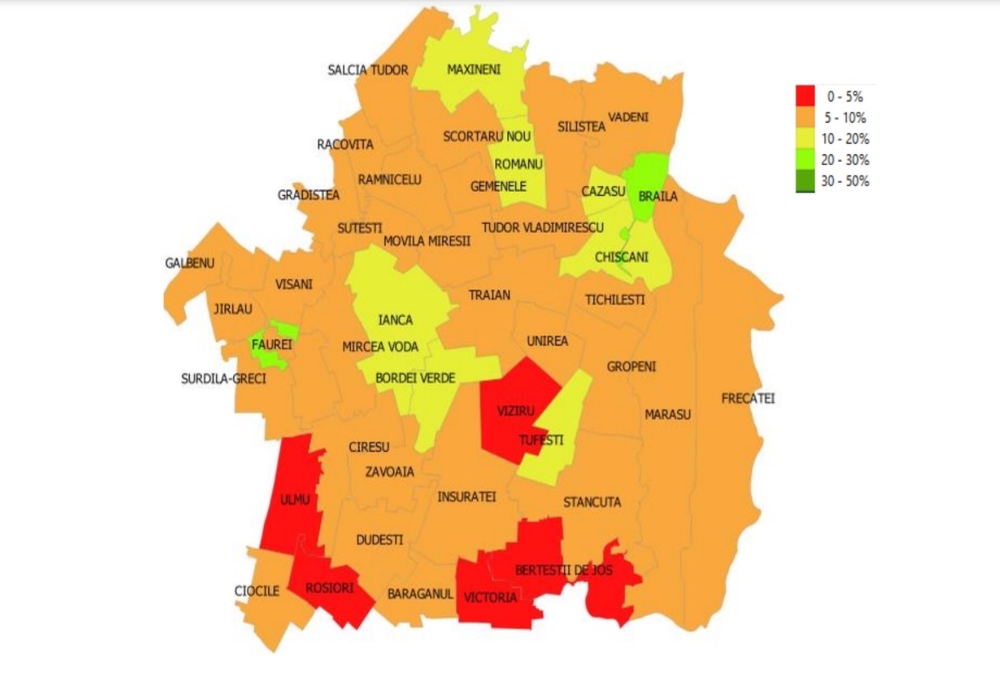 Rată de vaccinare scăzută în județul Brăila