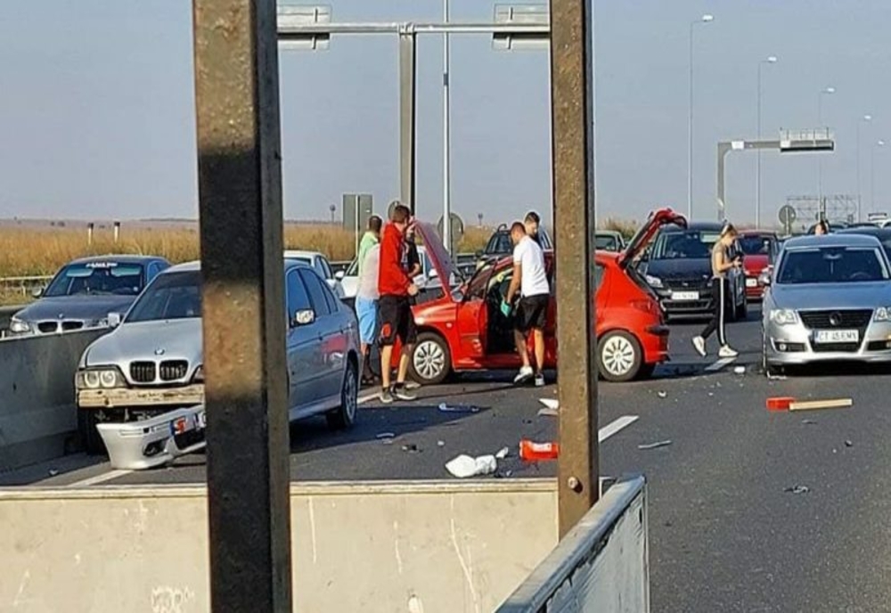 Accident în lanț cu 5 mașini în Constanța