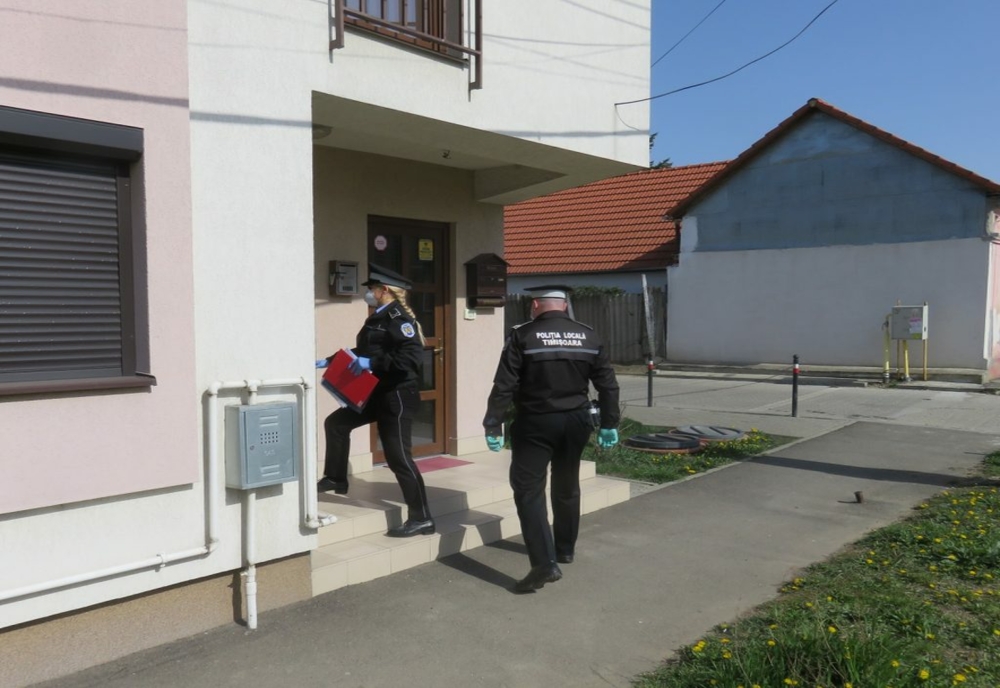 Peste 1700 de persoane izolate și carantinate verificate zilnic de polițiștii locali din Timișoara
