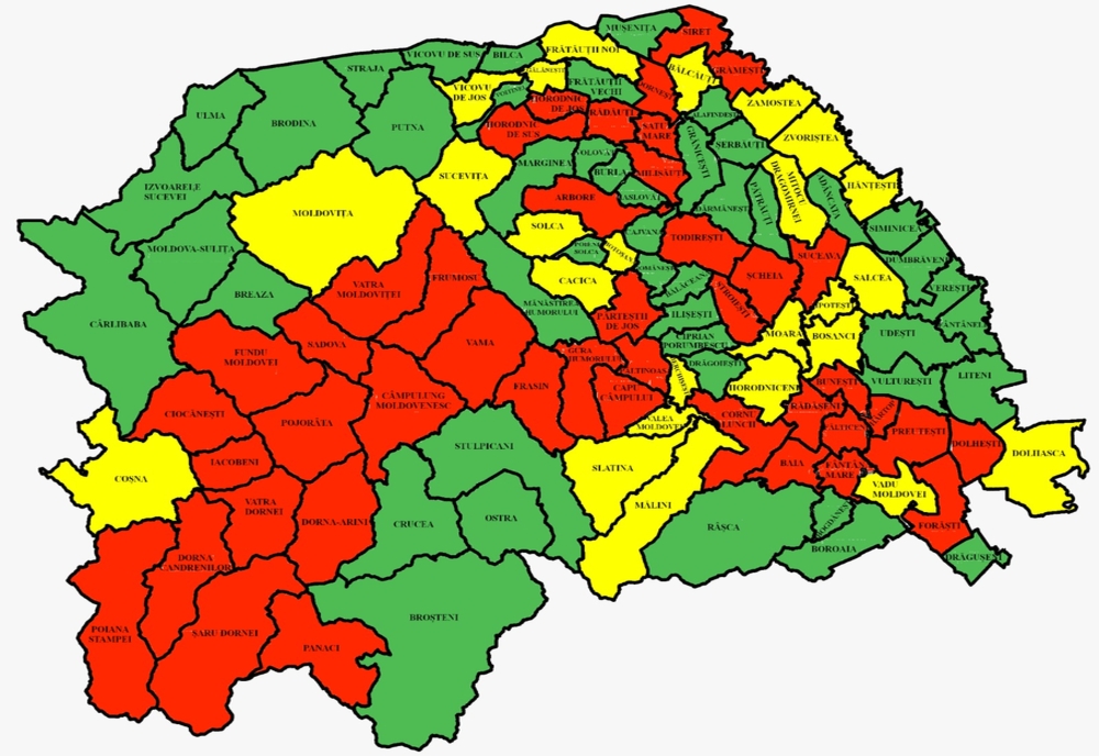 Incidență de 5, 70 la mie în municipiul Suceva! Situația în fiecare localitate!