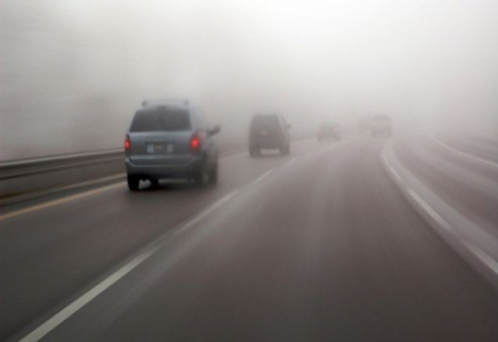 Ceața reduce vizibilitatea în trafic. Unde se întâmplă