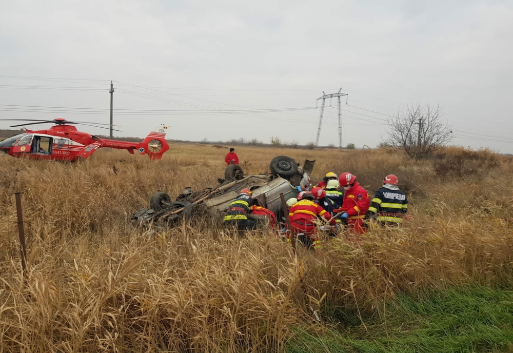 Accident rutier pe A1 București-Pitești, la km 31. A fost solicitat elicopterul SMURD