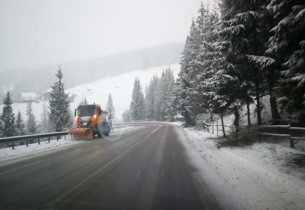 VIDEO Se circulă în condiții de iarnă pe drumurile naționale din centrul țării!