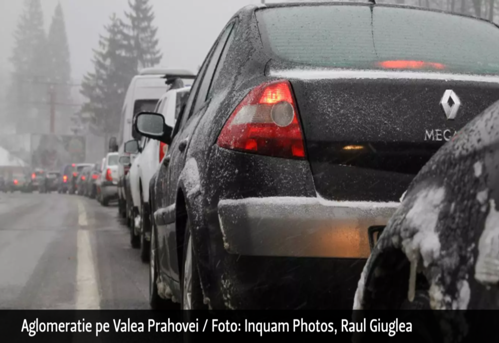 În zona de munte din Prahova s-a depus un nou strat de zăpadă iar în Ploiești, ninge