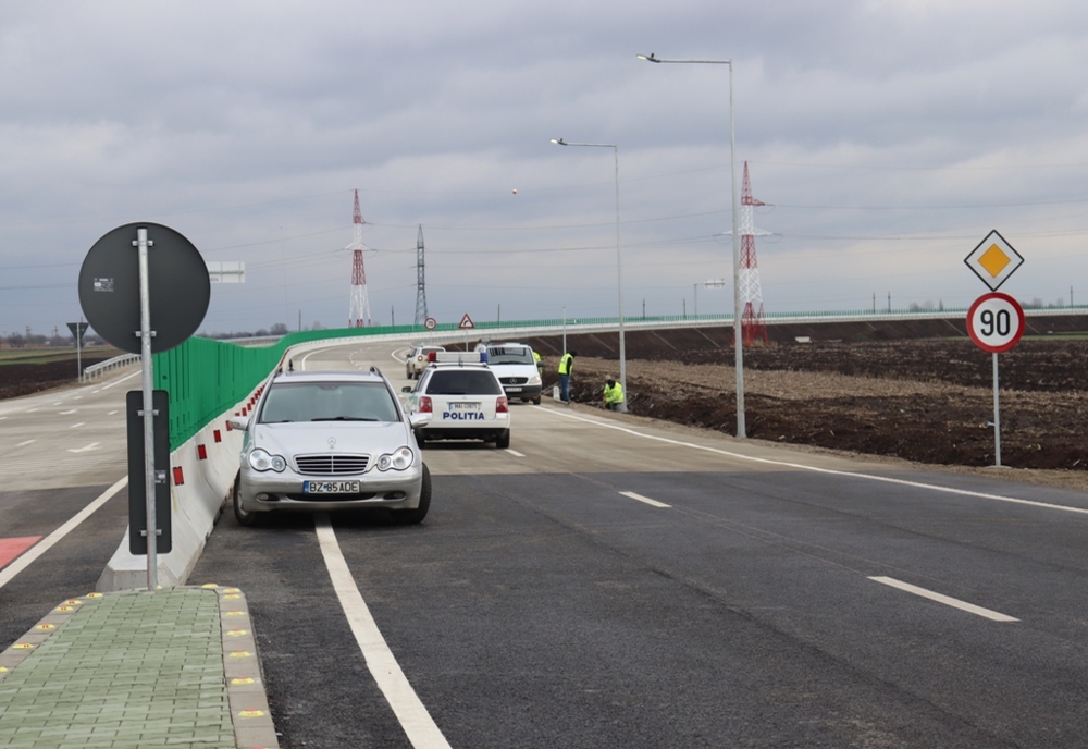 Centura orașului Giurgiu, dată în trafic. Autovehiculele vor circula pe un drum de 6 kilometri, din beton