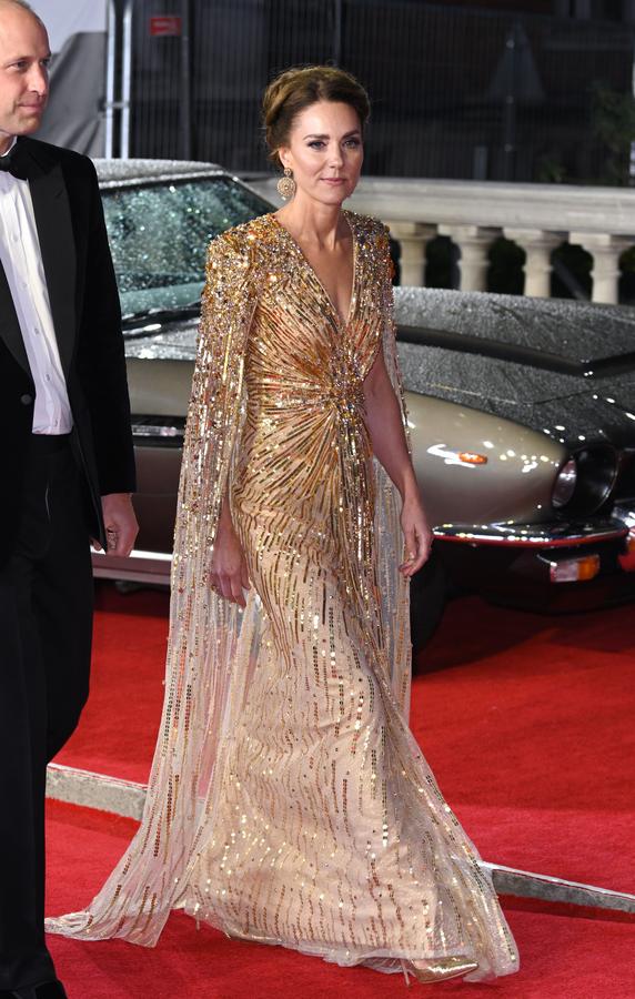 Kate Middleton - Jenny Packham - premiera mondială a filmului „No Time To Die” la Royal Albert Hall