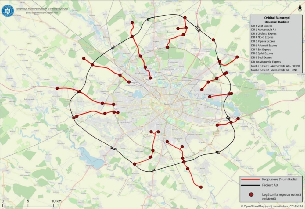 Protocol de colaborare pentru realizarea drumurilor radiale conexe Autostrăzii de Centură Bucureşti A0