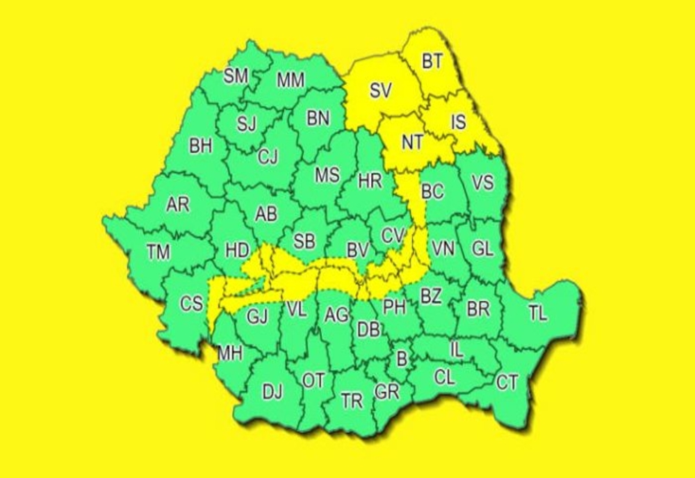 Avertizare meteo de vânt puternic în toată ţara. Zonele montane din Prahova și Dâmbovița intră sub cod galben