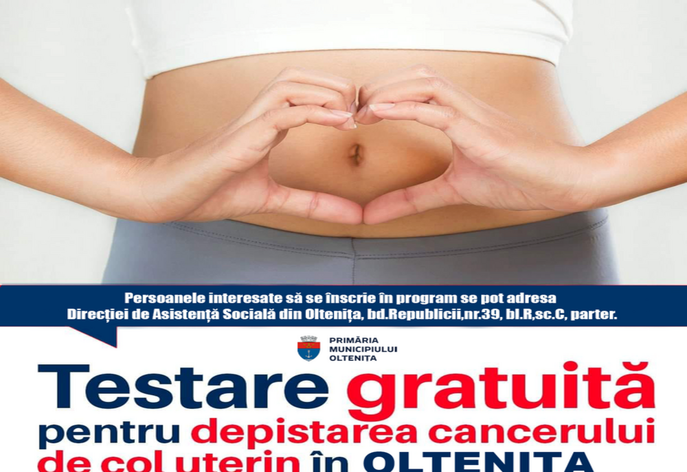 Testare gratuită pentru depistarea cancerului de col uterin la Oltenița