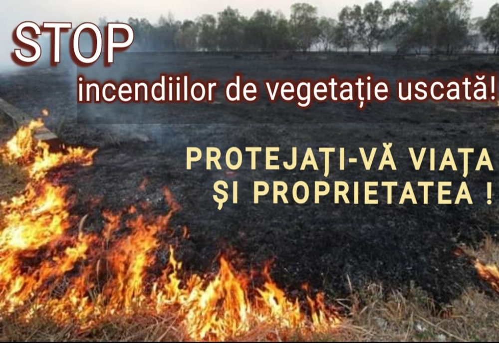 Avertizare RO-ALERT în aproape tot județul Prahova, privind incendiile de vegetație