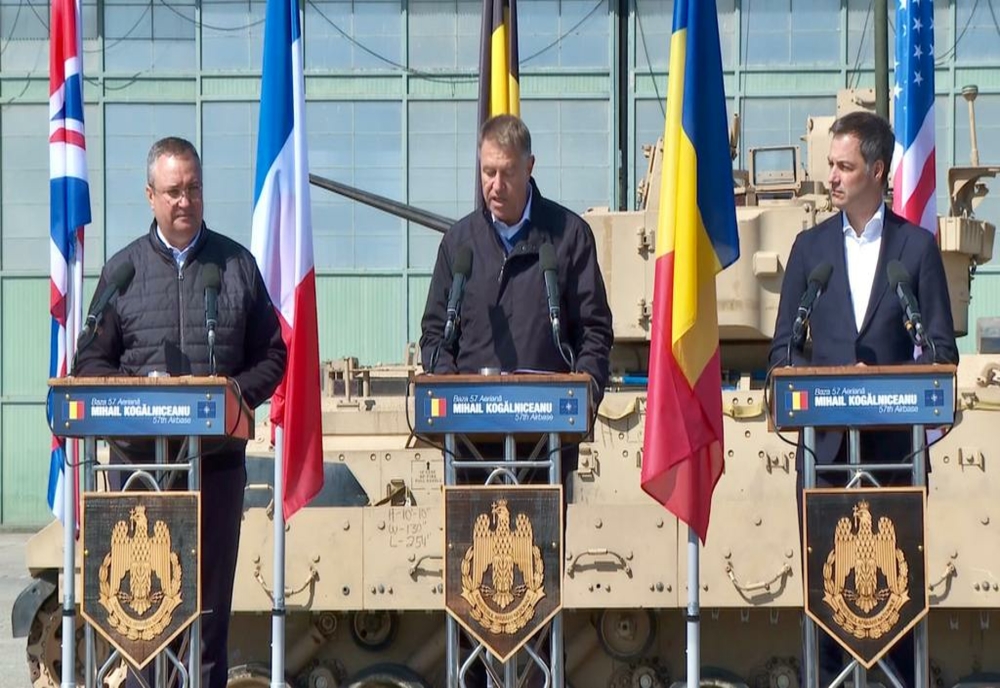FOTO VIDEO Președintele Iohannis și premierii României și Belgiei în vizită la Baza Aeriană Mihail Kogălniceanu