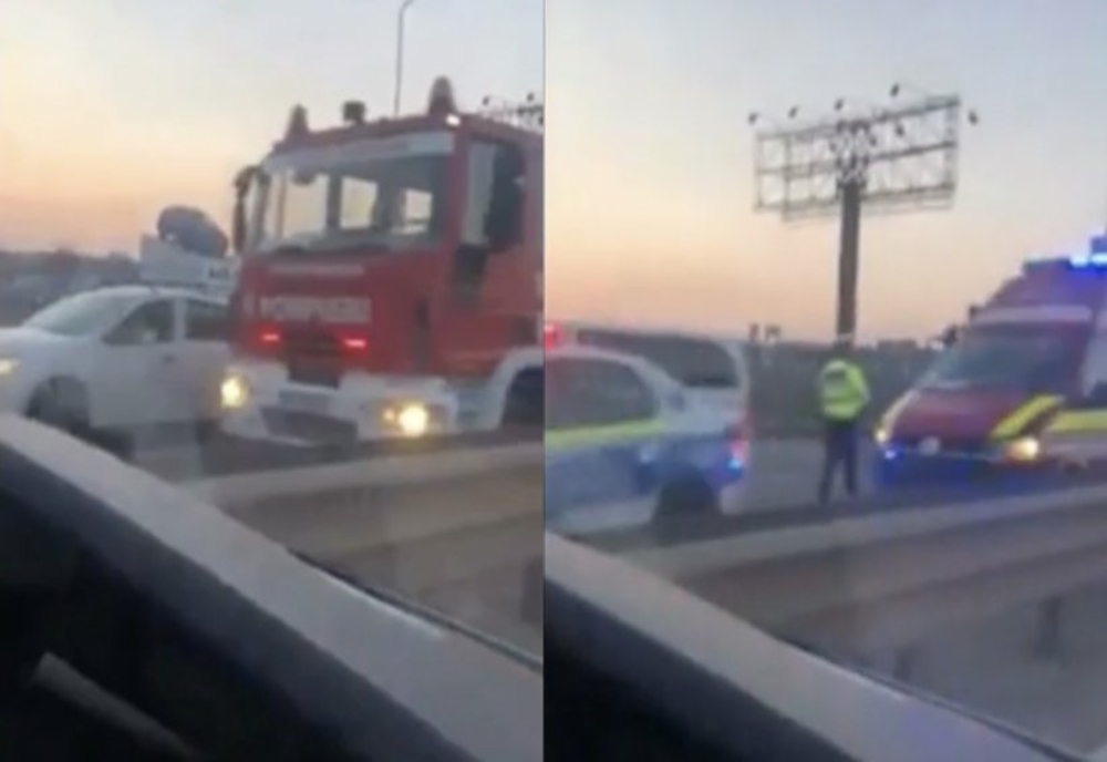Șapte mașini implicate într-un accident în lanț, pe DN1, la ieșirea din București spre Ploiești