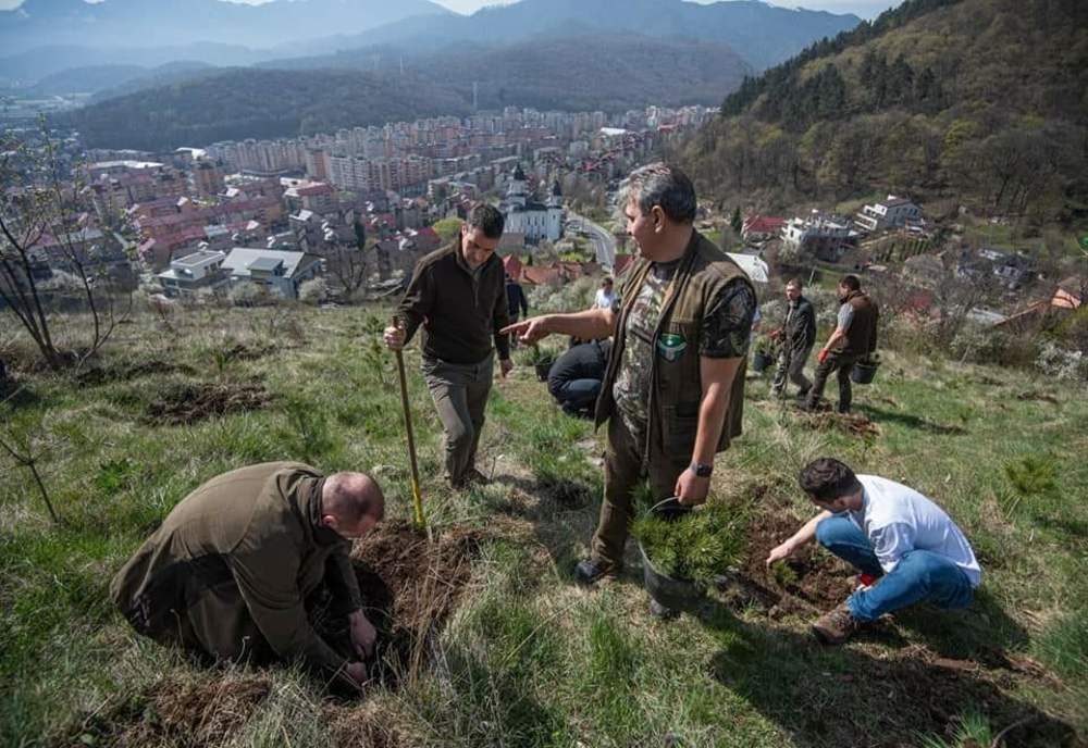 Ministrul Mediului a plantat copaci la Braşov!