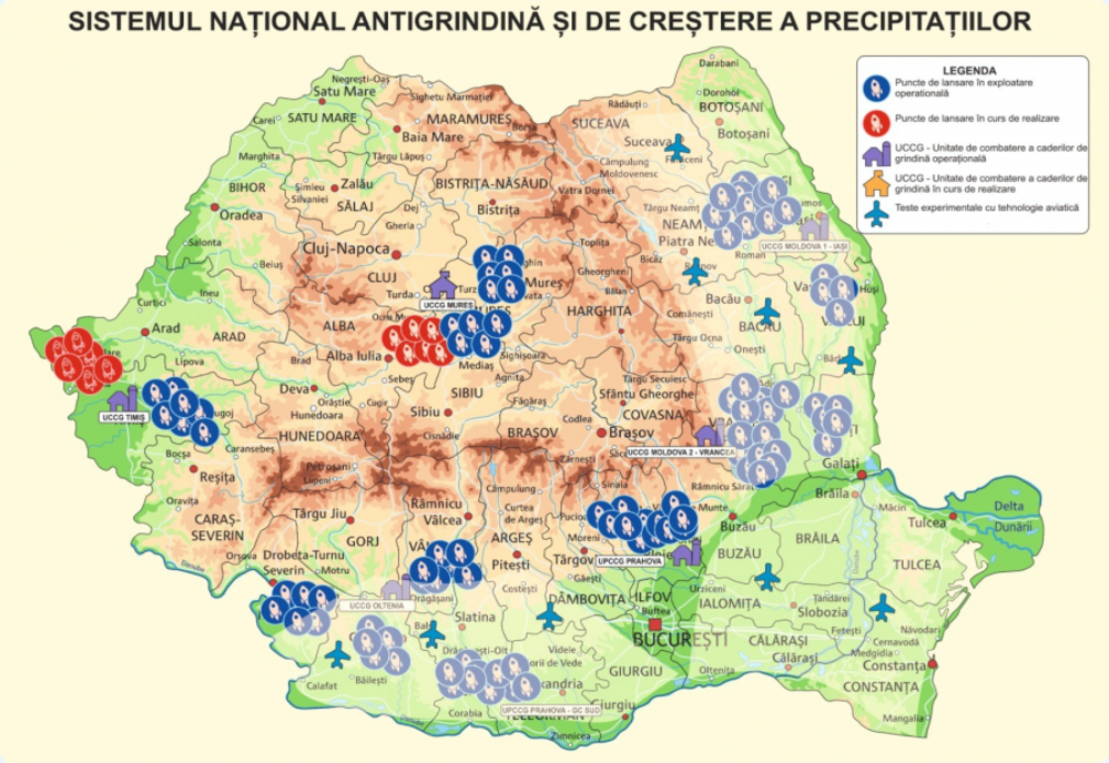 A început sezonul de combatere a căderilor de grindină aprilie-octombrie 2022! UCCG Iași asigură protecția culturilor agricole din județele Iași și Vaslui