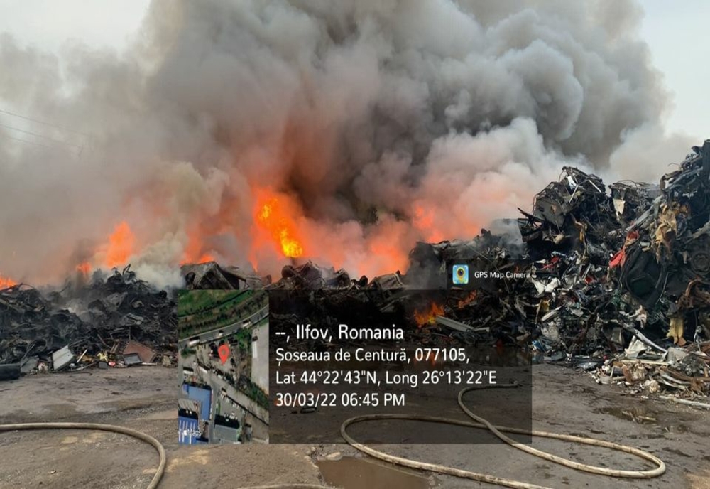 Amendă de 170.000 de lei aplicate de Garda Națională de Mediu, firmei de colectare a deşeurilor, după incendiul de la Glina 