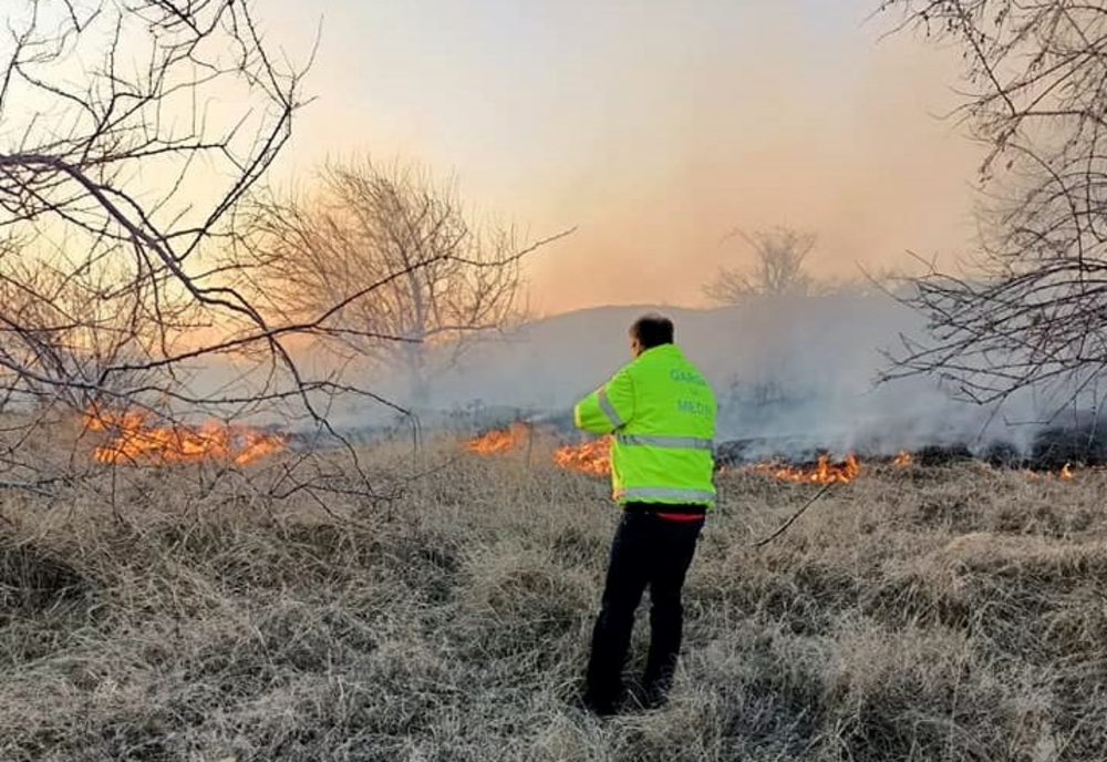 Garda de Mediu Buzău a formulat două sesizări penale cu privire la incendiile de vegetație din 21 și 26 martie 2022