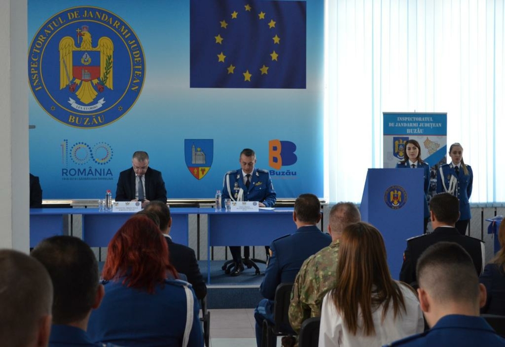 Ședință omagială și avansări în grad la IJJ Buzău, de Ziua Jandarmeriei Române