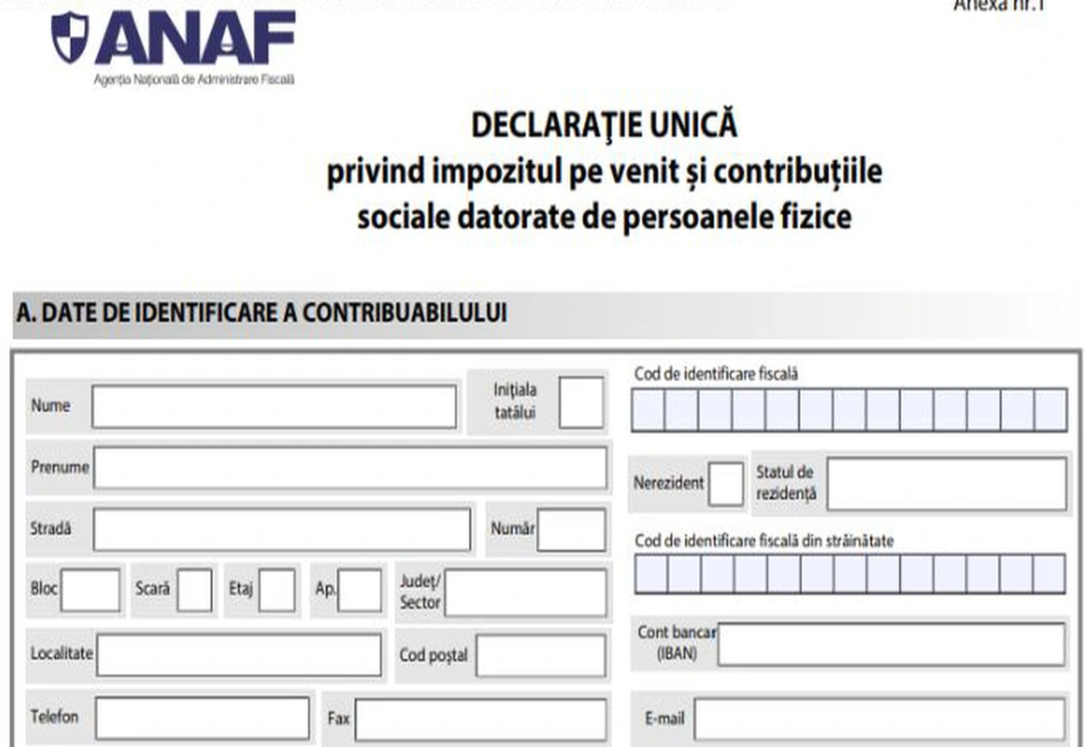 ANAF: Declarația unică se depune până la 25 mai 2022, inclusiv