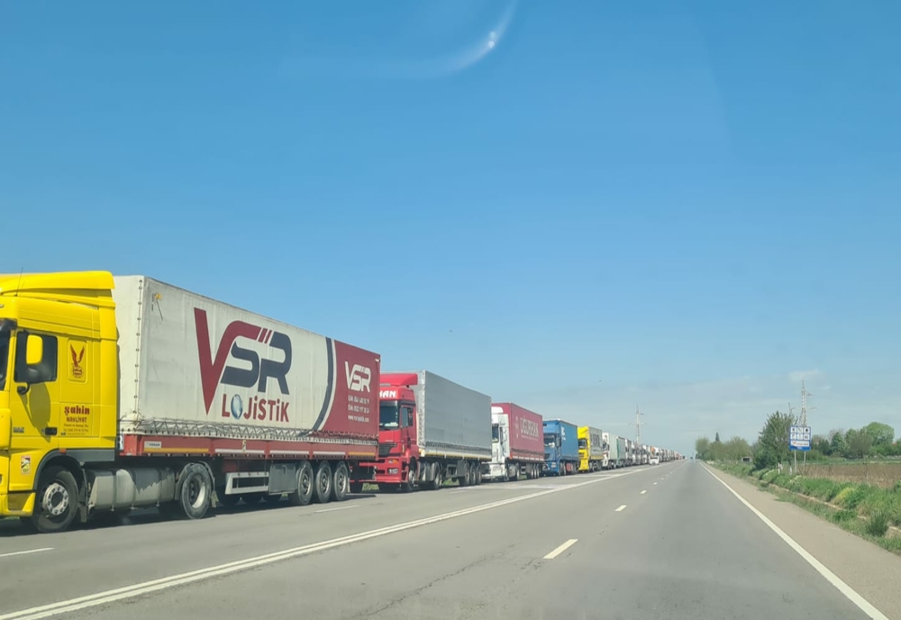 Traficul automarfarelor în PTF Giurgiu, îngreunat de un protest al bulgarilor