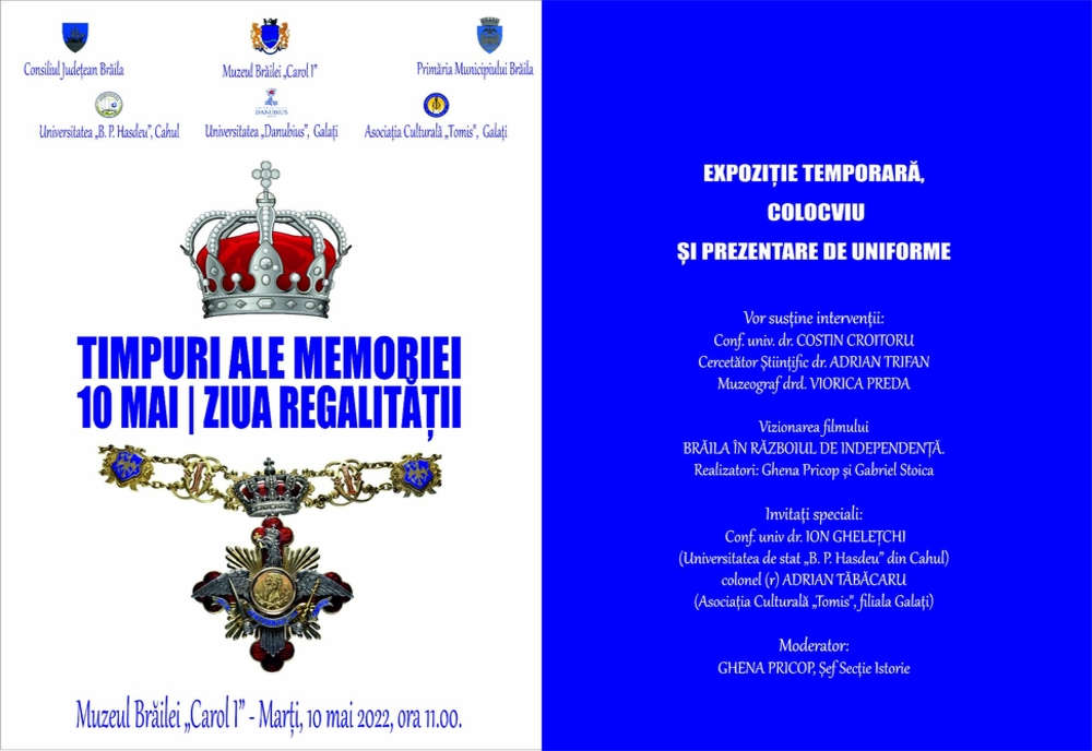 „Timpuri ale memoriei” – Ziua Regalității, sărbătorită la Muzeul Brăilei „Carol I”