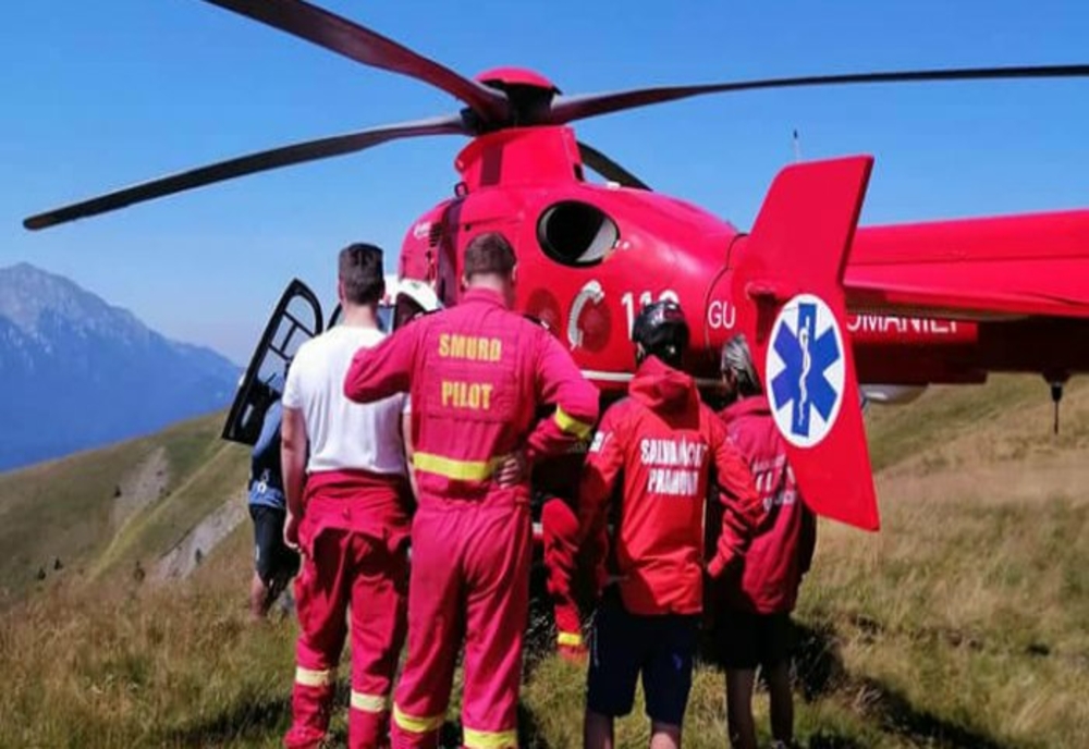 Misiune de salvare a elicopterului SMURD, alături de Salvamont