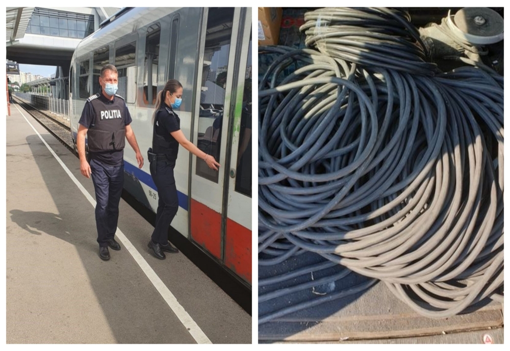 Tineri din Dâmbovița reținuți pentru furt de cabluri din stația CFR Fieni în valoare de 10.664,62 de lei