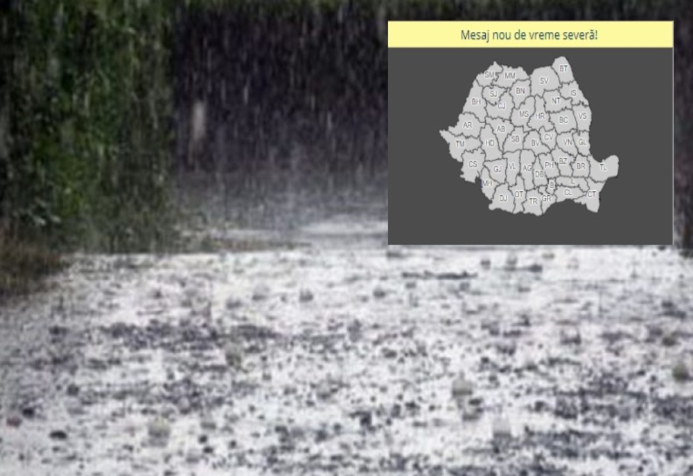 Cod galben de ploi torențiale, vijelii și grindină. HARTA județelor afectate