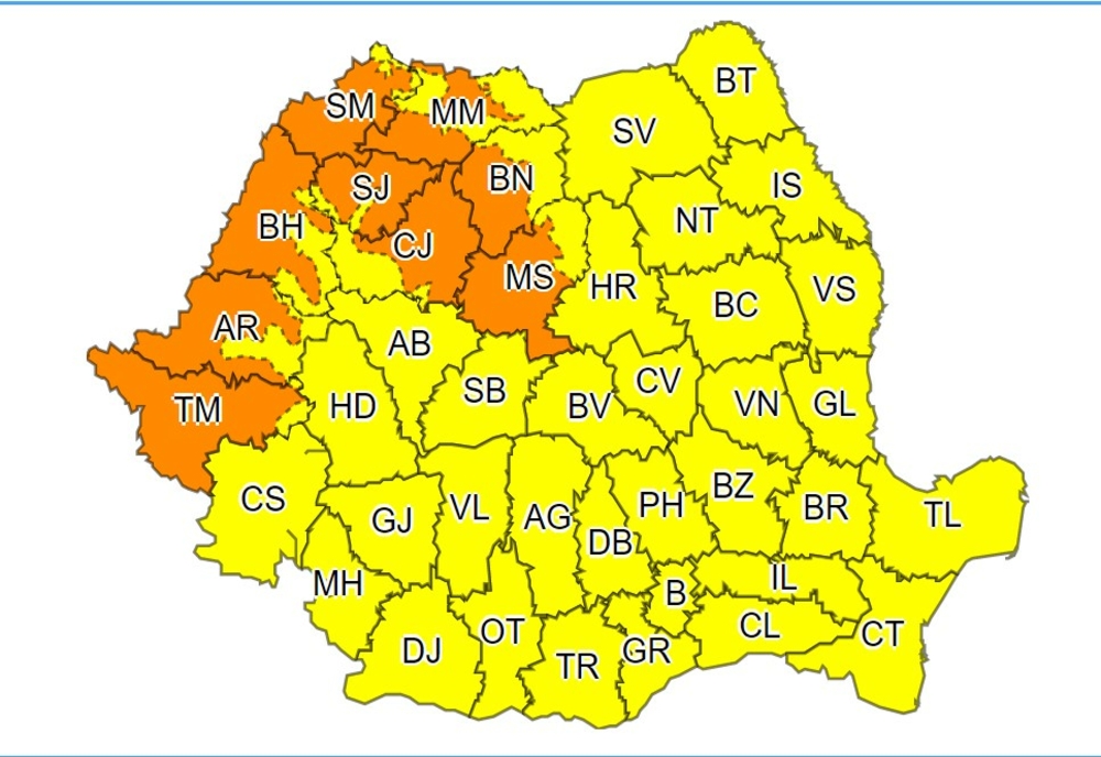 România, sub caniculă și disconfort termic în următoarele trei zile! Meteorologii au emis două avertizări COD GALBEN și COD PORTOCALIU