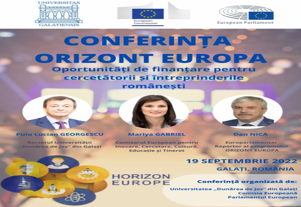 Conferința „ORIZONT EUROPA – Oportunități de finanțare pentru cercetătorii și întreprinderile românești”