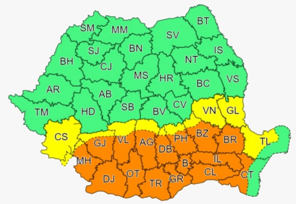 Alertă meteo! Cod portocaliu de caniculă în Dâmbovița, Ilfov, Prahova şi Giurgiu