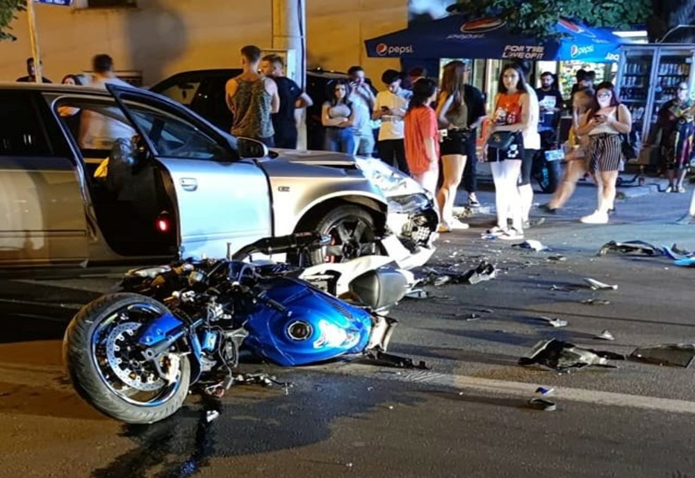 Motociclist accidentat grav aseară, pe strada Domnească din Galați