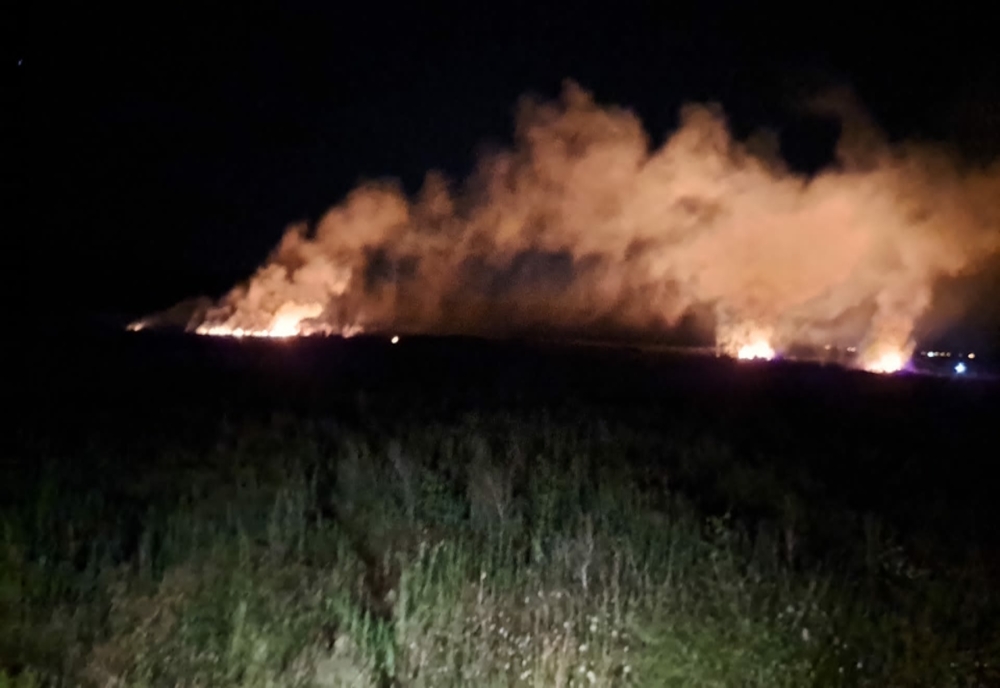Incendii in lanț în județul Tulcea.  Suprafața cuprinsă de flăcări fiind de aproximativ 190 de ha