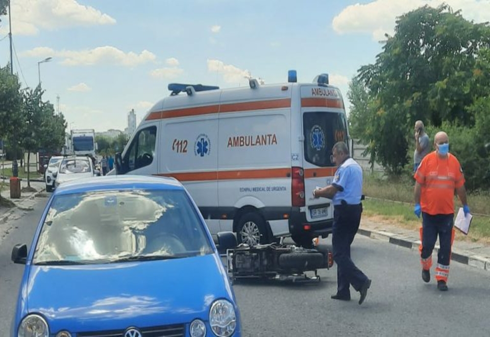 Accident rutier pe şoseaua Portului din Giurgiu. Două persoane au fost transportate la spital