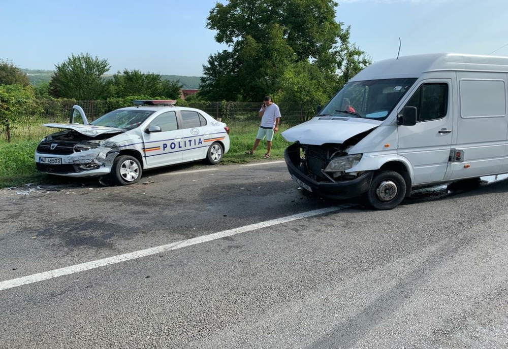 Autospecială a poliției implicată într-un accident în localitatea Măgura, din județul Buzău