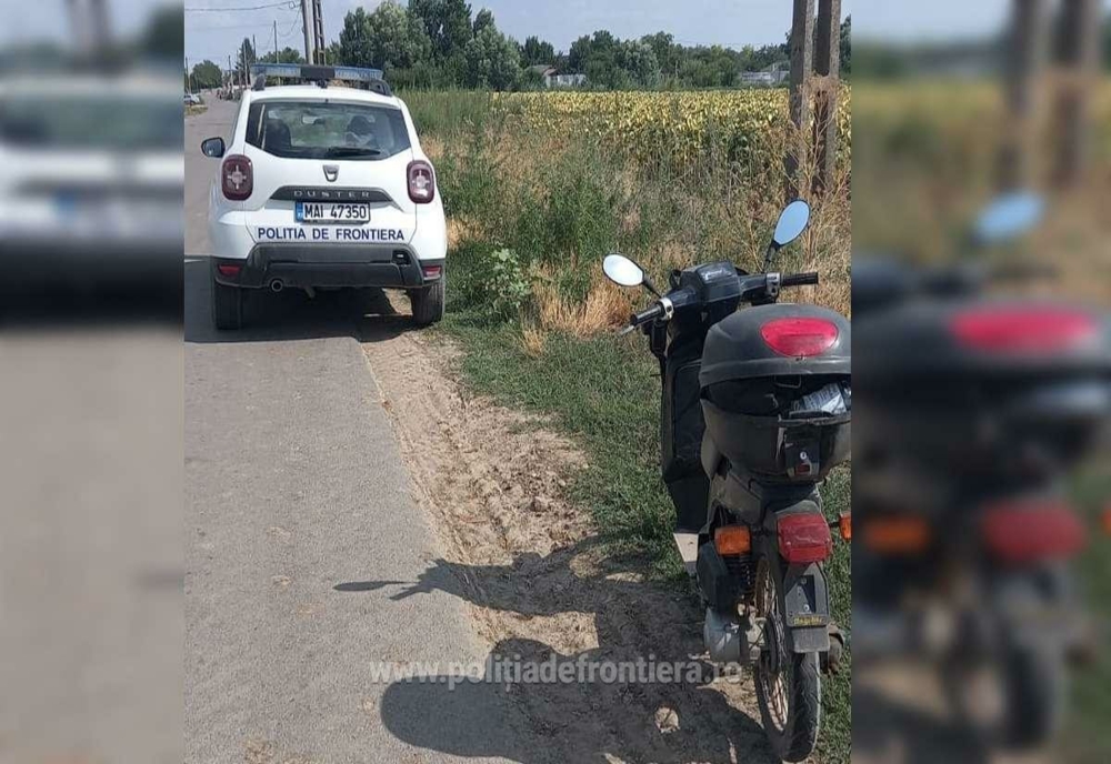 Bărbat din Gropeni, fără permis de conducere, depistat conducând un moped neînmatriculat