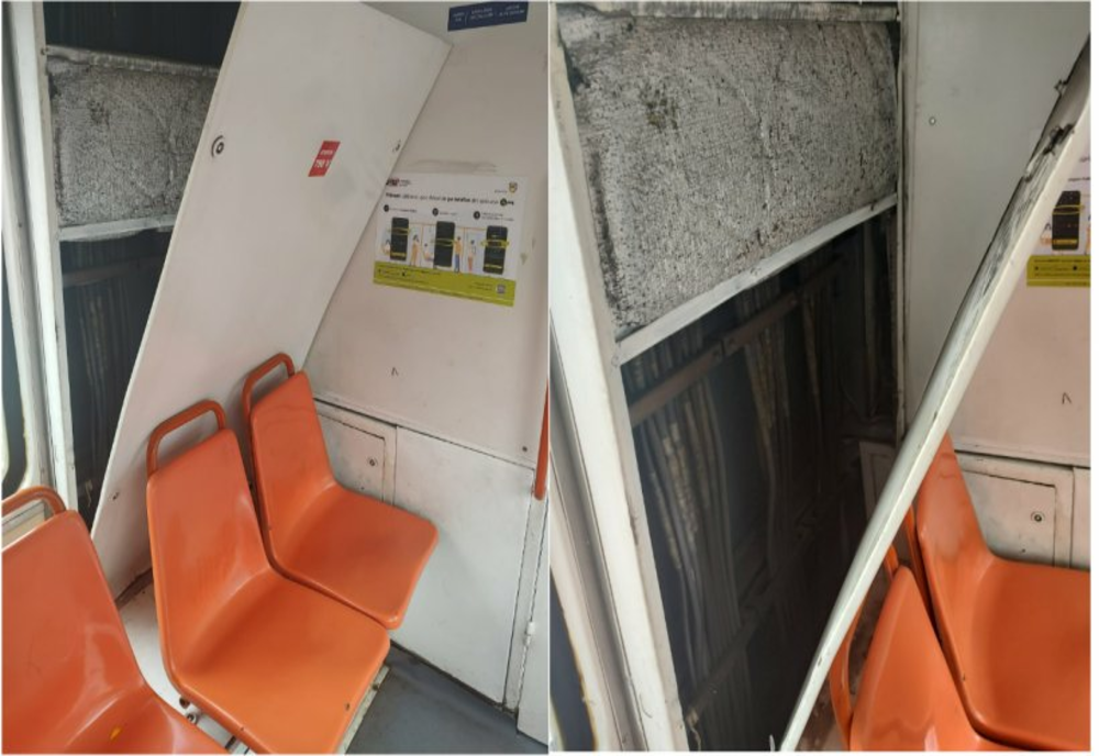 Pericol pentru călători, în tramvaiul 7 din Bucureşti! Un panou electric s-a desprins şi era să cadă peste o femeie