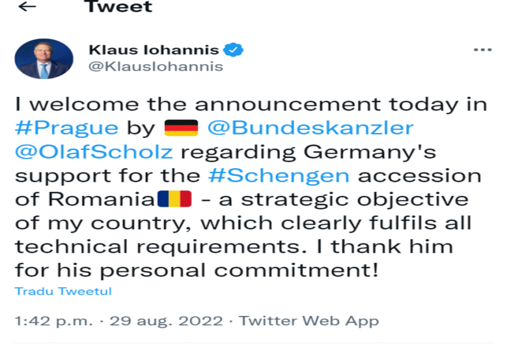 Cancelarul german Olaf Scholz propune aderarea României la Schengen / Oficialii de la București mulțumesc pentru susținere