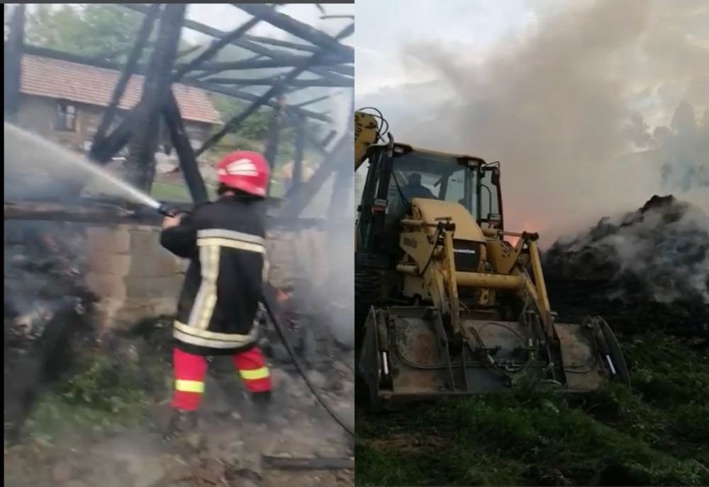 Anexe gospodărești din Josenii Bârgăului mistuite de incendiu