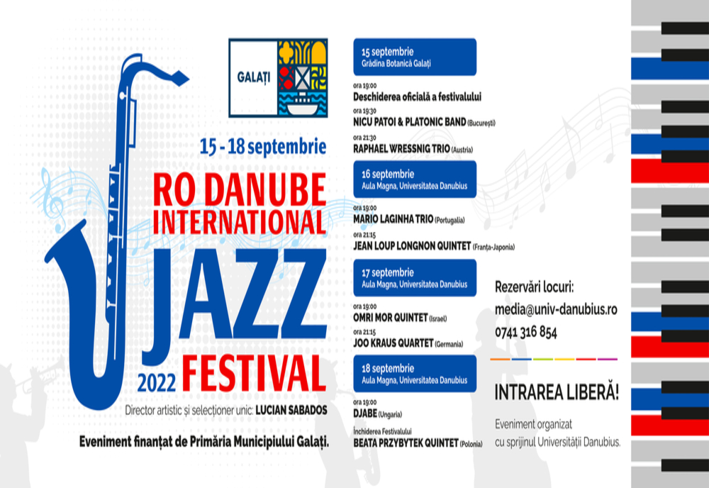 Patru zile de festival international de jazz la Galati, RO DANUBE INTERNATIONAL JAZZ FESTIVAL