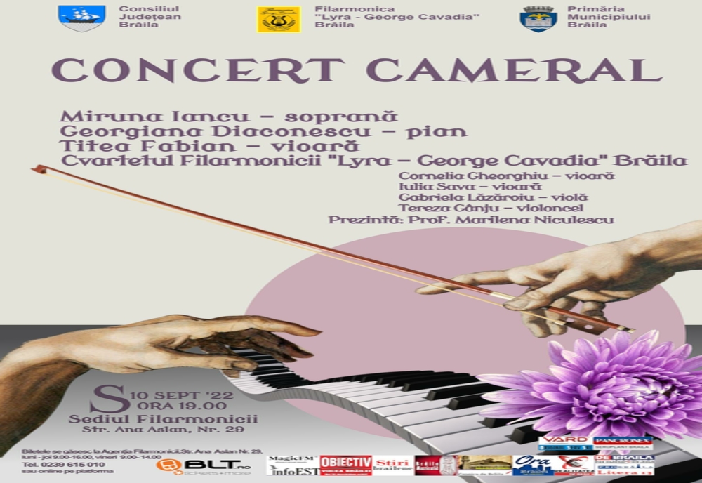 Concert cameral la Filarmonica “Lyra – George Cavadia” Brăila