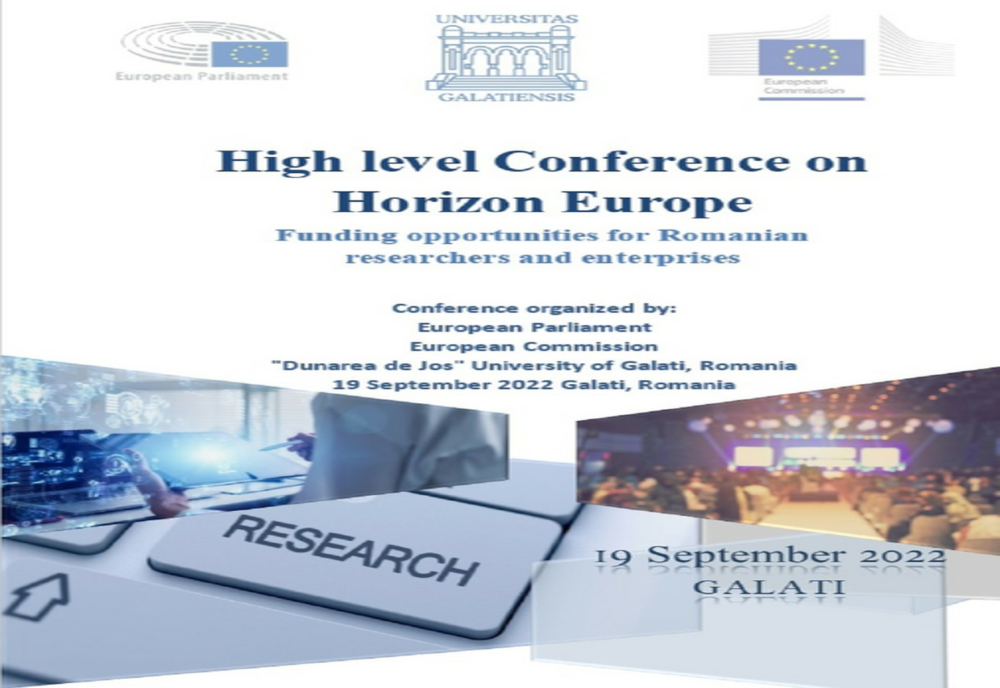 Universitatea „Dunărea de Jos” din Galați, gazda Conferinței „ORIZONT EUROPA – Oportunități de finanțare pentru cercetătorii și întreprinderile românești”