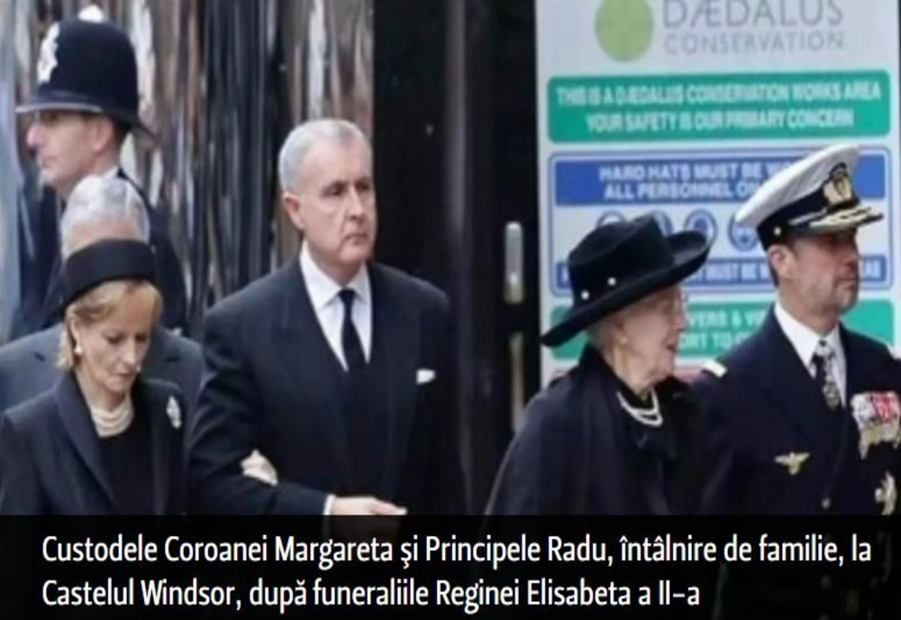 Custodele Coroanei Margareta şi Principele Radu, întâlnire de familie, la Castelul Windsor, după funeraliile Reginei Elisabeta a II-a